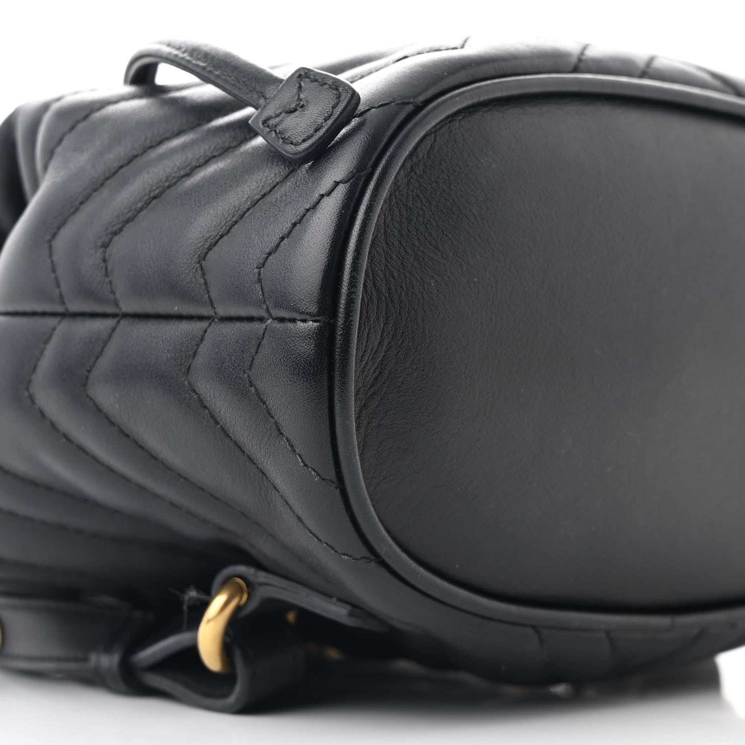 Gucci Calfskin Matelasse GG Marmont Flap Backpack Black 9 of 10