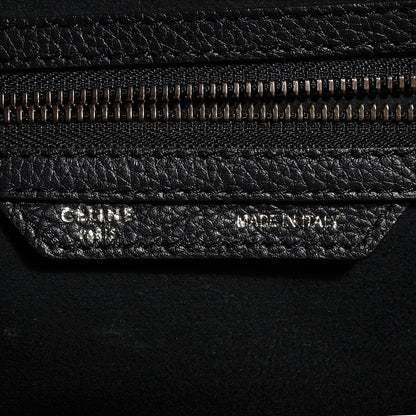 Celine Drummed Leather Shoulder Luggage Black 9 of 18