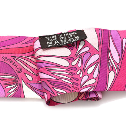 Hermes Silk Millefleurs Du Mexique Twilly Fuchsia Mauve Rose 3 of 3