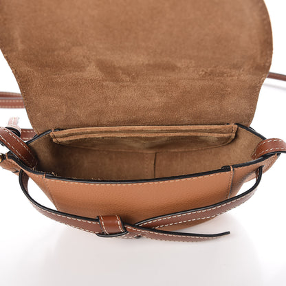 Loewe Grained Calfskin Mini Gate Crossbody Bag Caramel Pecan 8 of 11