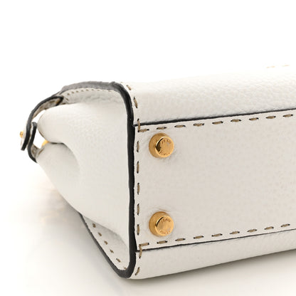 Fendi Cuoio Romano Selleria Mini Peekaboo Iconic Satchel White 8 of 9