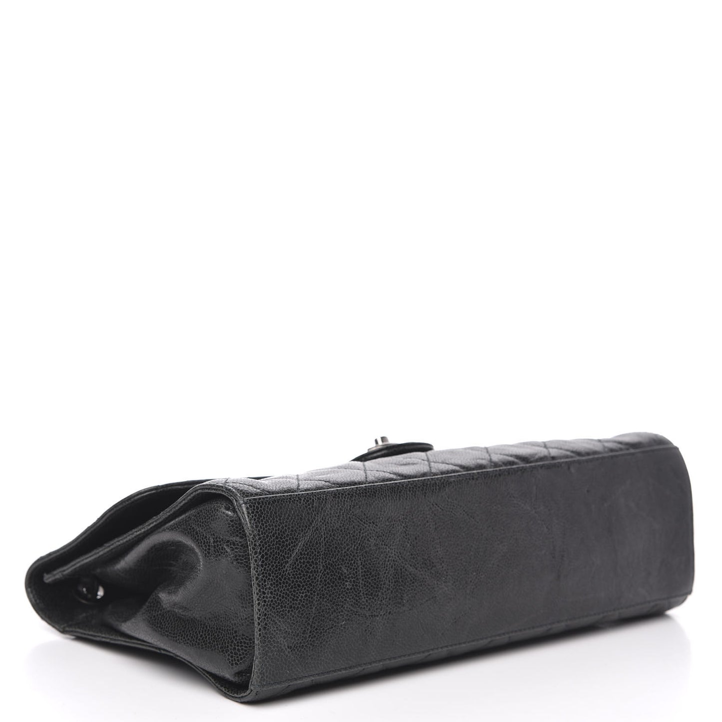 Crumpled Grained Calfskin Jumbo CC Crave Flap