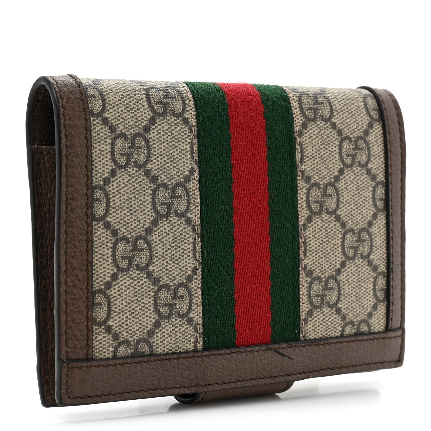 Gucci GG Supreme Monogram Web Ophidia Passport Case Beige New Acero 3 of 15