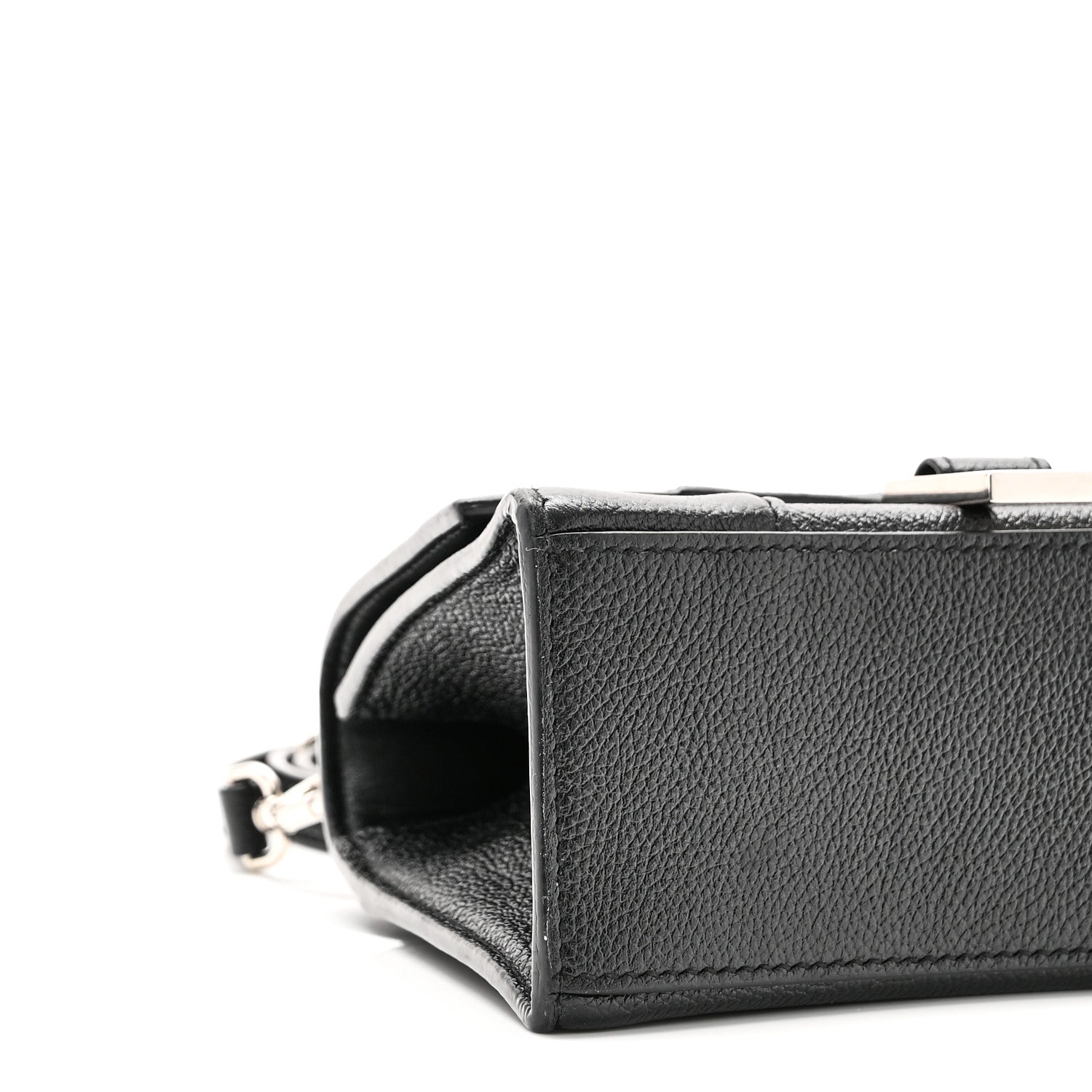 Balenciaga Grained Calfskin Hourglass Top Handle Bag XS Black 9 of 10