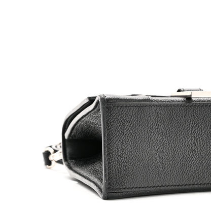 Balenciaga Grained Calfskin Hourglass Top Handle Bag XS Black 9 of 10