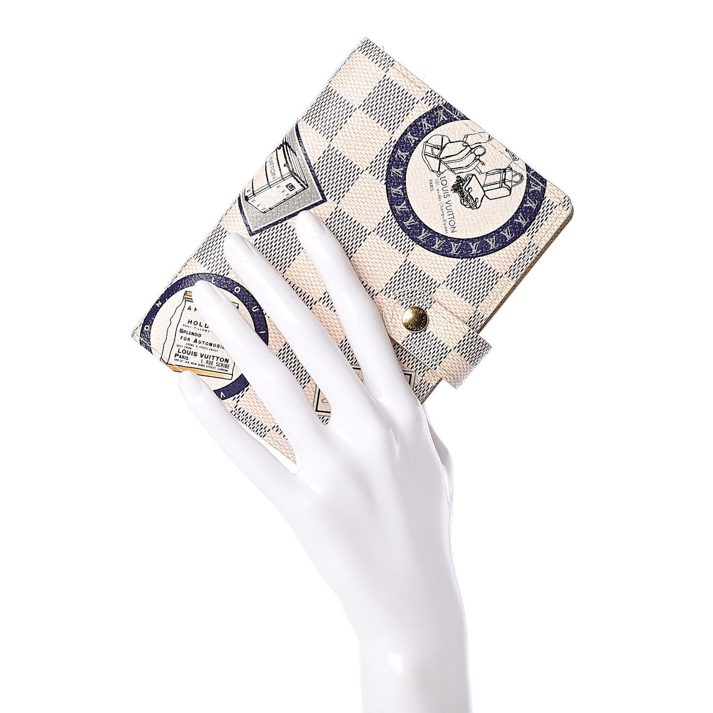 Damier Azur Patch Small Ring Agenda Cover