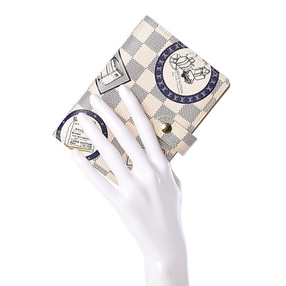 Louis Vuitton Damier Azur Patch Small Ring Agenda Cover 2 of 11