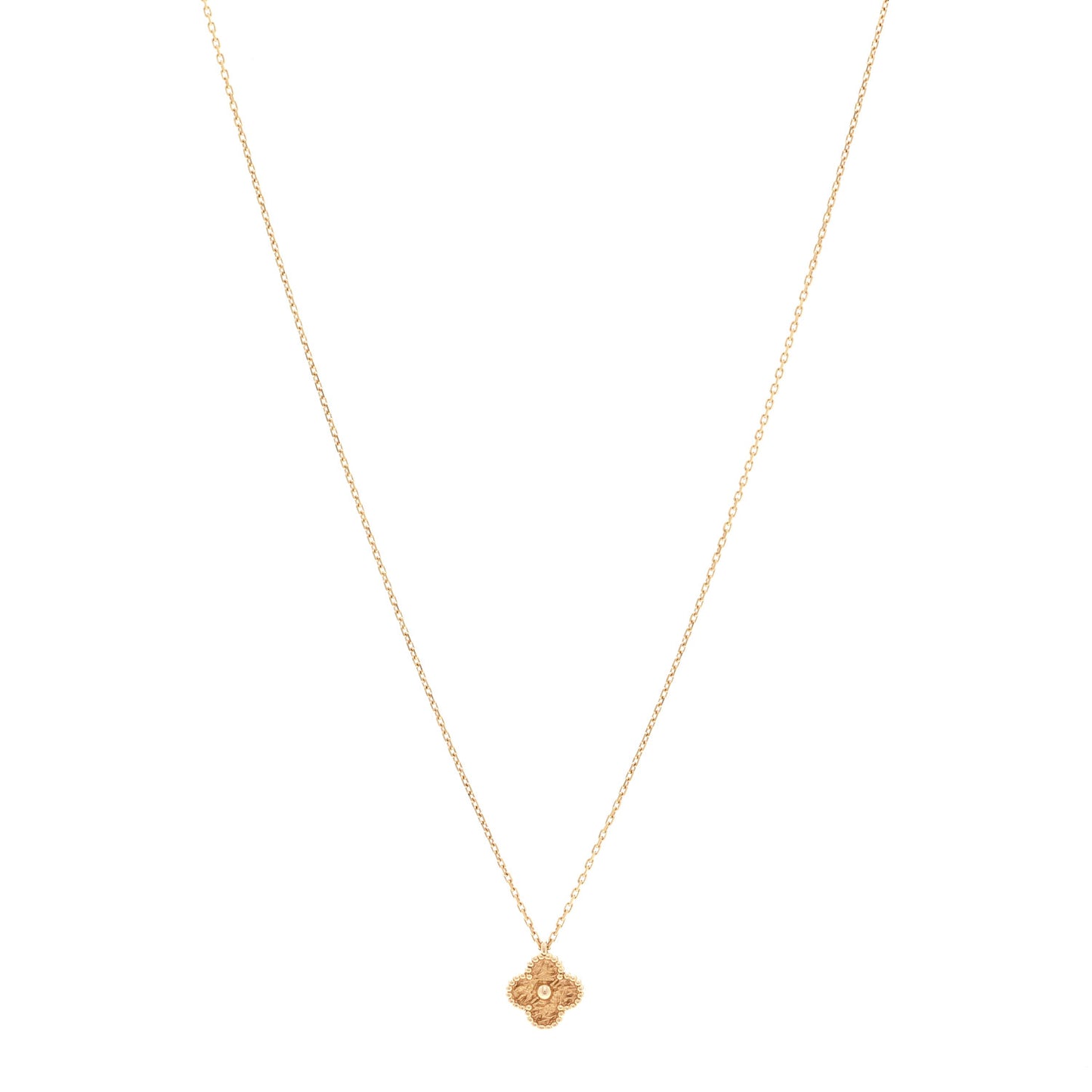 18K Rose Gold Sweet Alhambra Pendant Necklace