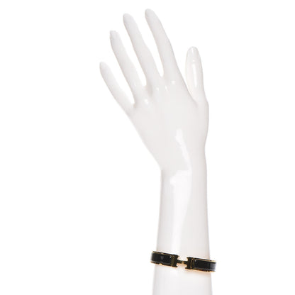 Hermes Enamel Narrow Clic Clac H Bracelet GM Black 2 of 9