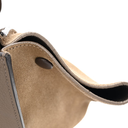 Celine Drummed Calfskin Suede Medium Trapeze Souris 14 of 14