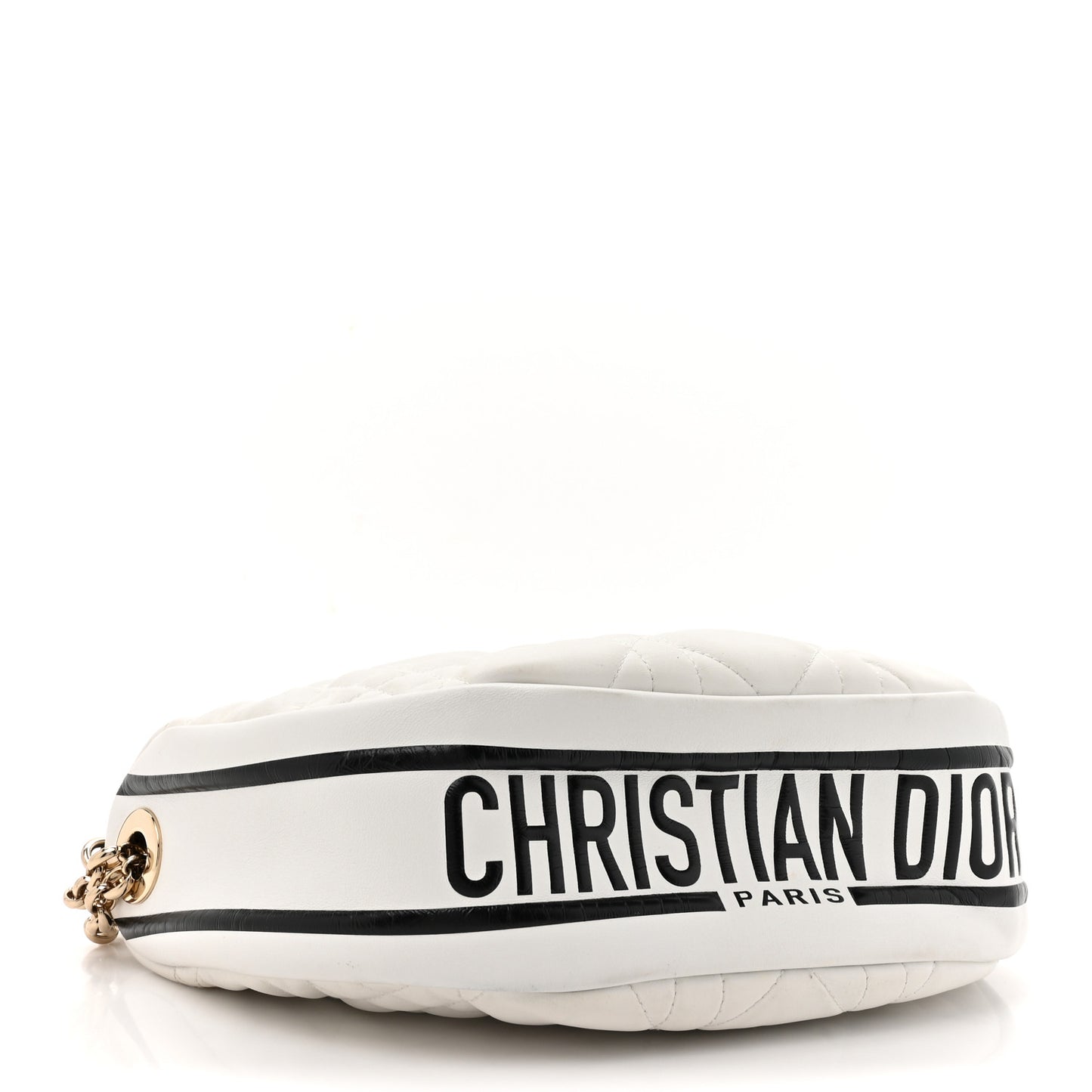 Lambskin Cannage Medium Dior Vibe Hobo Bag White