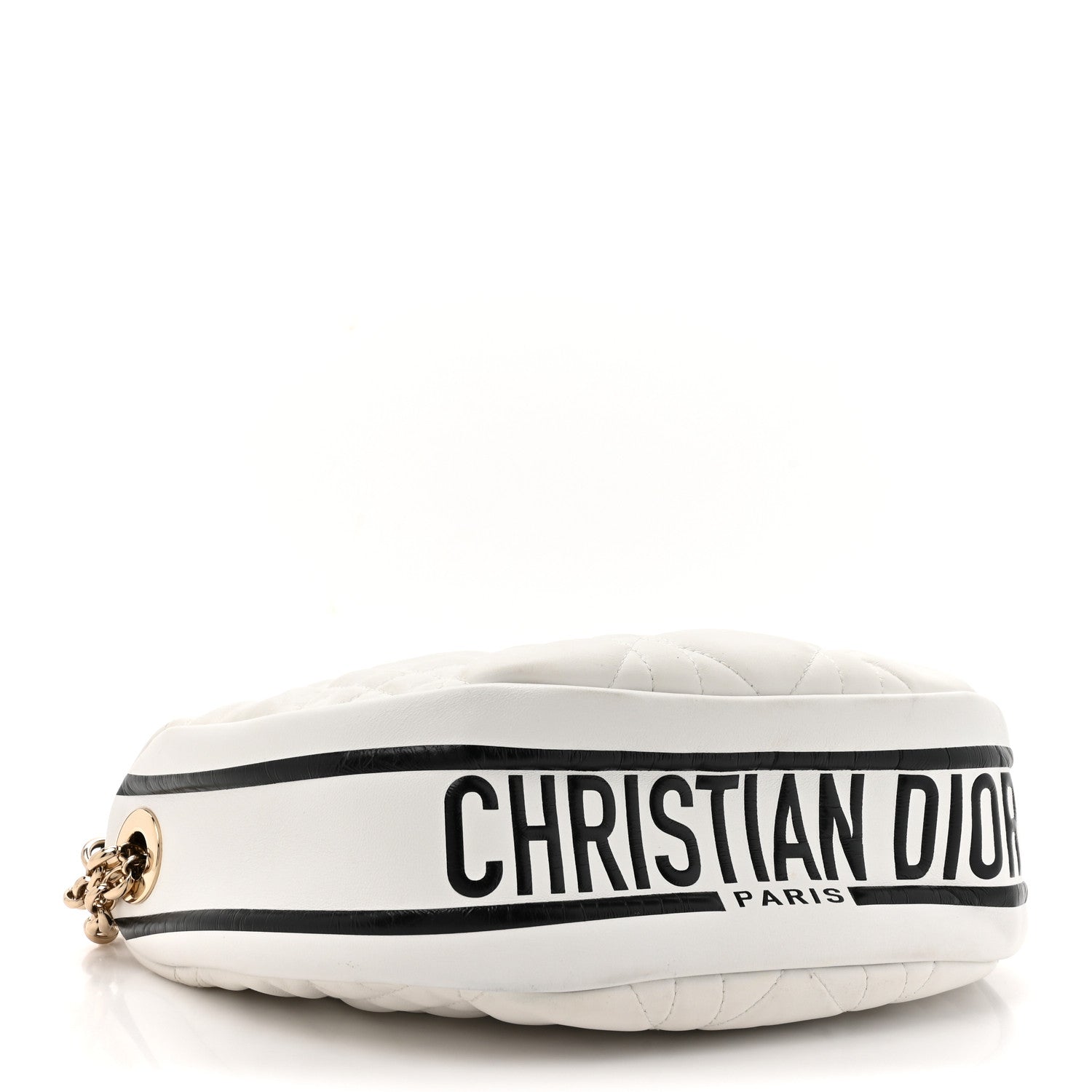 Christian Dior Lambskin Cannage Medium Dior Vibe Hobo Bag White 4 of 13