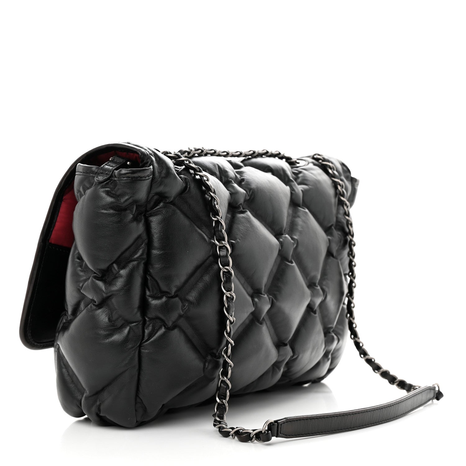 Chanel Calfskin Quilted Large Chesterfield Flap Black 4 of 13