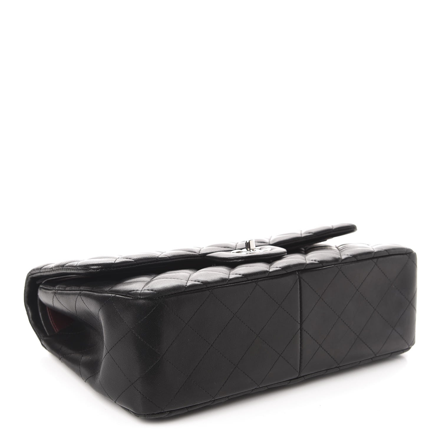 Chanel Lambskin Quilted Jumbo Double Flap Black 4 of 12