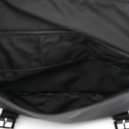 Prada Tessuto Nylon Saffiano Double Buckle Messenger Shoulder Bag Black 5 of 12