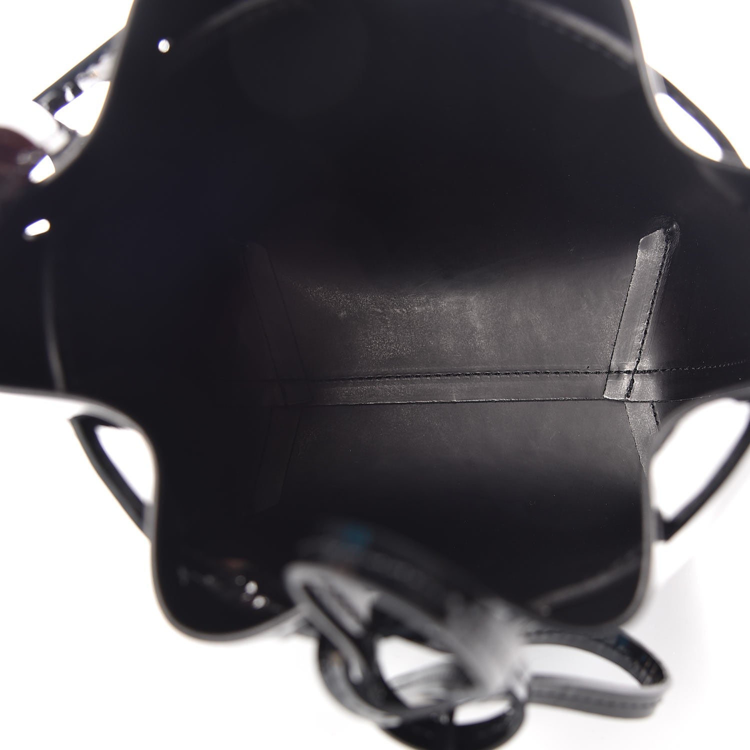 Mansur Gavriel Patent Calfskin Mini Mini Bucket Bag Black 5 of 7