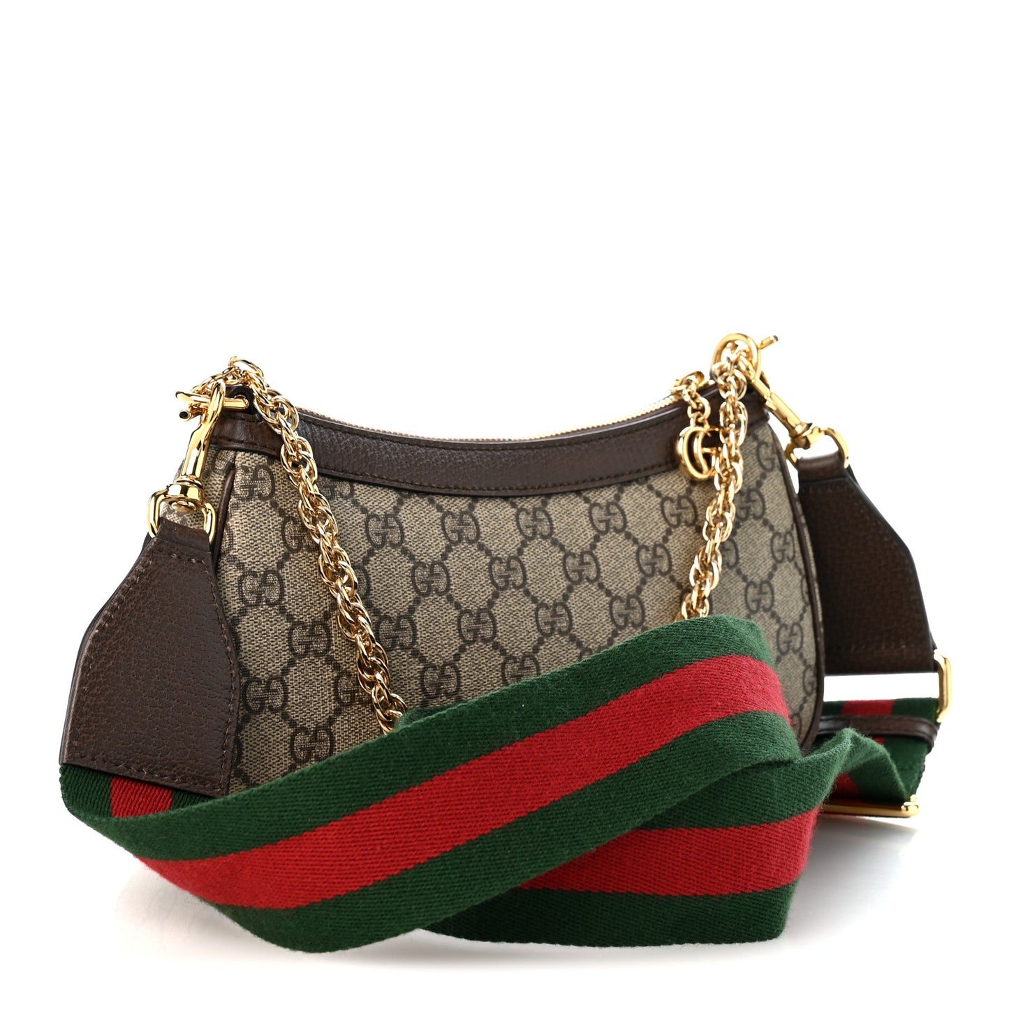 GG Supreme Monogram Textured Dollar Calfskin Web Small Ophidia GG Handbag Beige Ebony New Acero Beige Ebony New Acero Beige Ebony New Acero