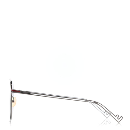 Fendi Metal Aviator Sunglasses FFM0071/S Silver Red 3 of 5