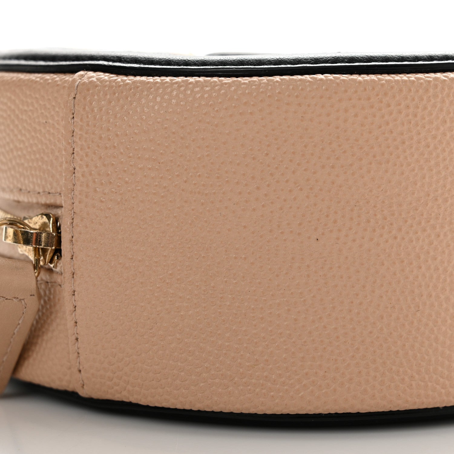 Chanel Caviar Quilted Round Filigree Crossbody Beige Black 8 of 11