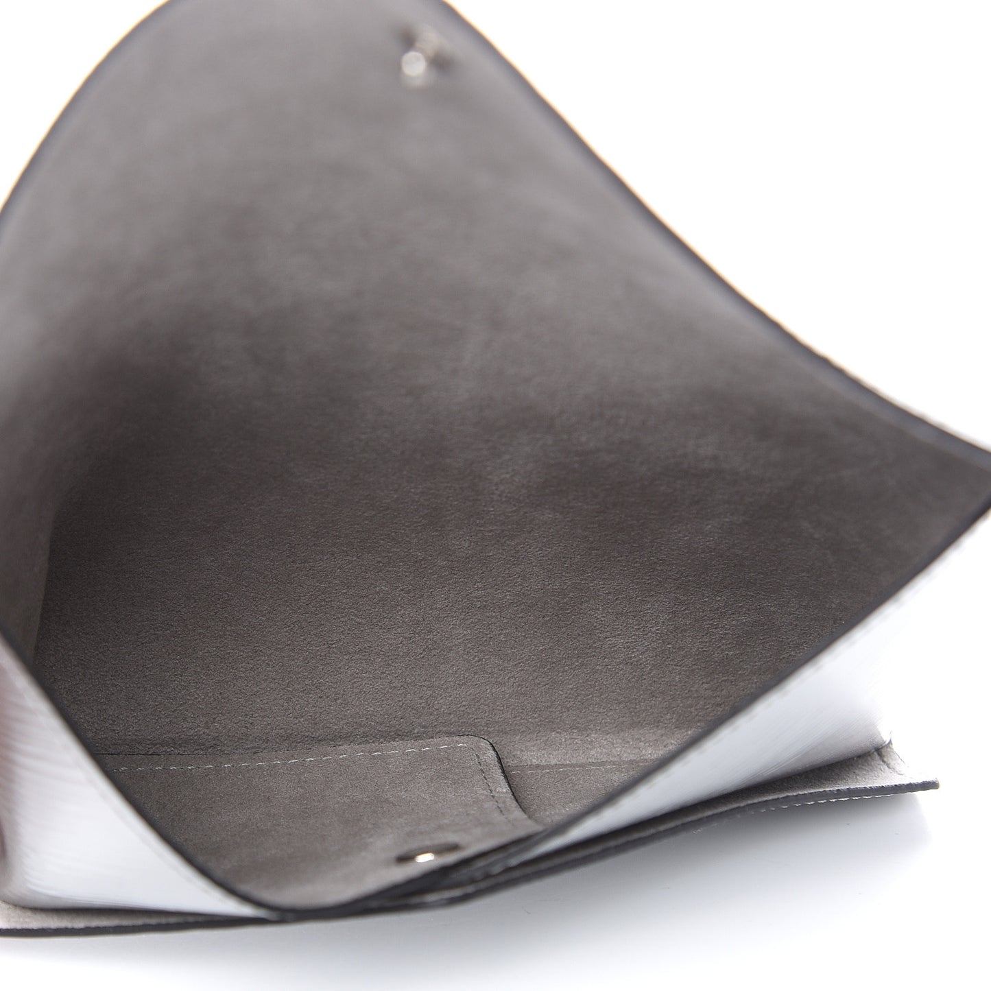 Metallic Epi Medium Kirigami Pochette Insert Silver