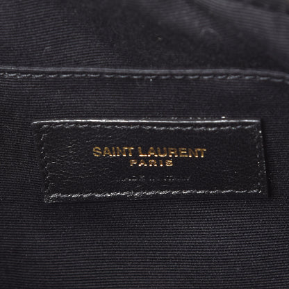Saint Laurent Denim Matelasse Quilted Summer Embroidered Classic Monogram Camera Bag Blue 6 of 7