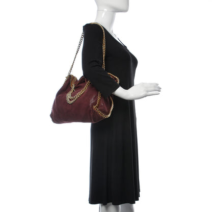 Stella McCartney Shaggy Deer Falabella Fold Over Tote Plum 2 of 10
