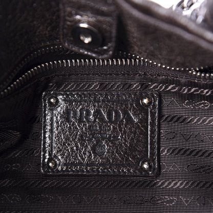 Prada Cervo Lux Chain Shoulder Bag Brown 8 of 10