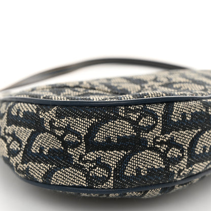 Christian Dior Monogram Mini Saddle Pochette Navy 9 of 11
