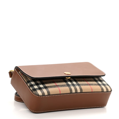Burberry Calfskin Vintage Check Penny Bag Archive Beige Tan 5 of 12