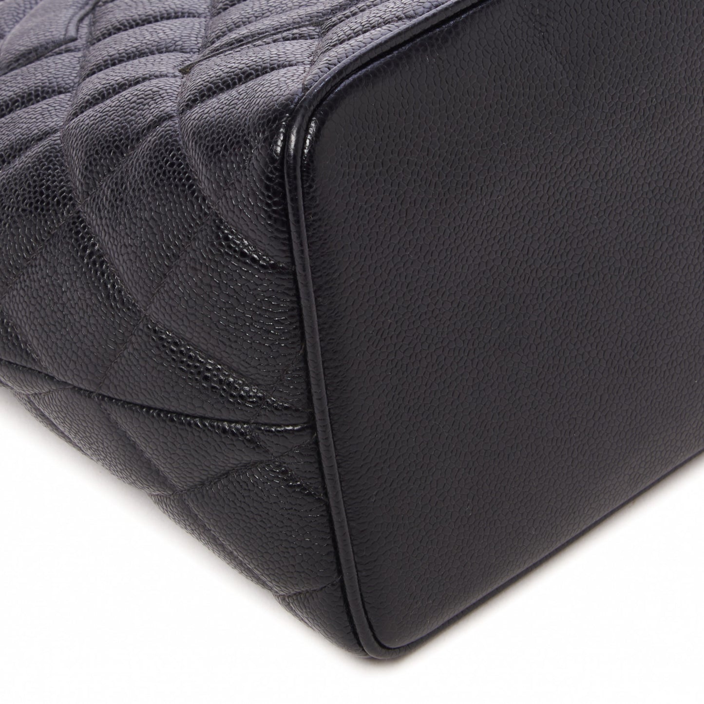 Caviar Quilted Medallion Tote Black