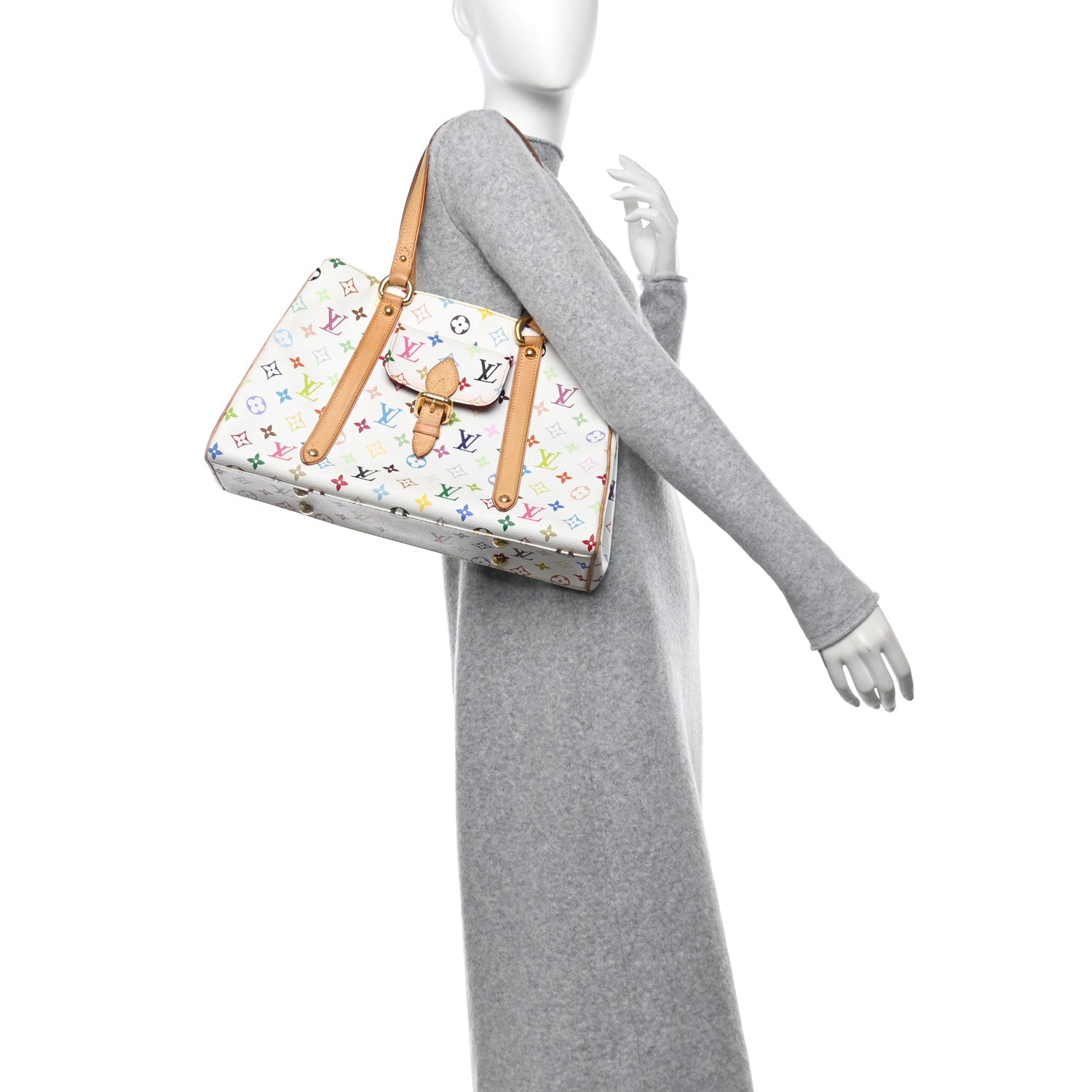 Louis Vuitton Monogram Multicolor Aurelia MM White 2 of 10