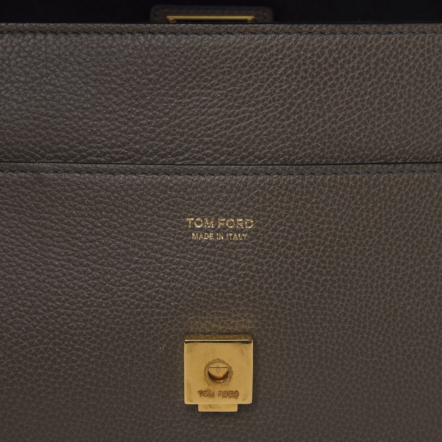 Tom Ford Pebbled Calfskin Jennifer East West Crossbody Bag Graphite 8 of 12