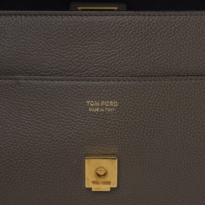 Tom Ford Pebbled Calfskin Jennifer East West Crossbody Bag Graphite 8 of 12