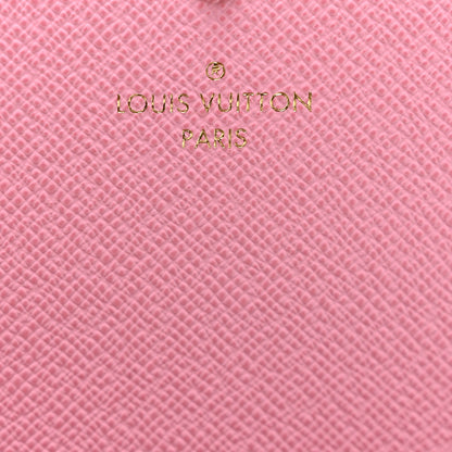 Louis Vuitton Damier Ebene 2022 Christmas Animation Paris Sarah Wallet Pink 6 of 7