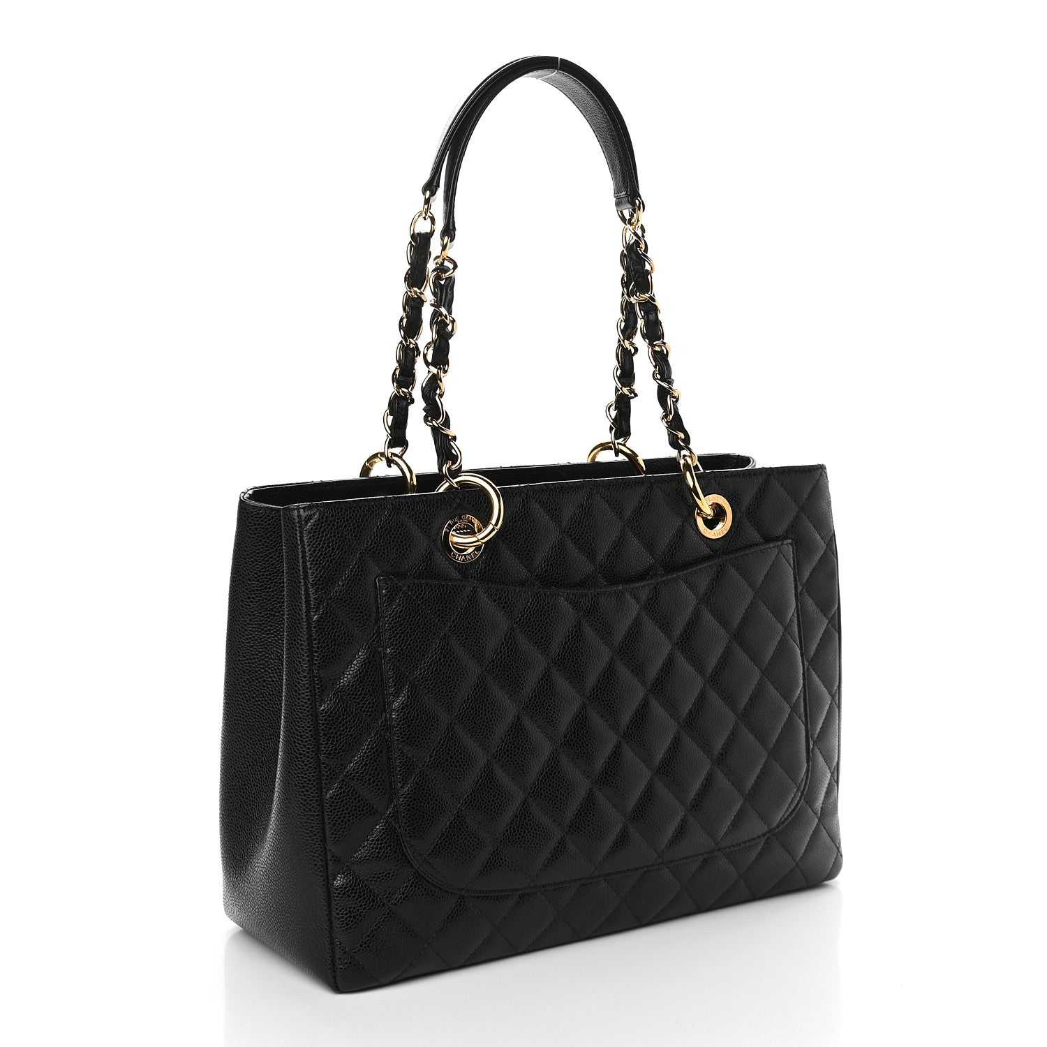 Chanel Caviar Quilted Grand Shopping Tote GST Black 3 of 9