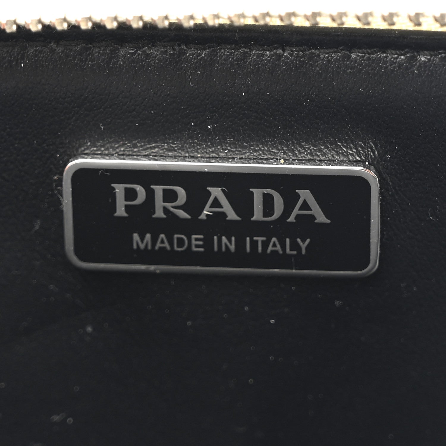 Prada Spazzolato Mini Triangle Chain Crossbody Pouch White 6 of 11