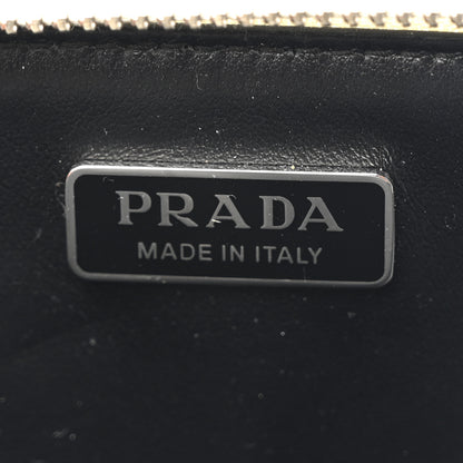 Prada Spazzolato Mini Triangle Chain Crossbody Pouch White 6 of 11