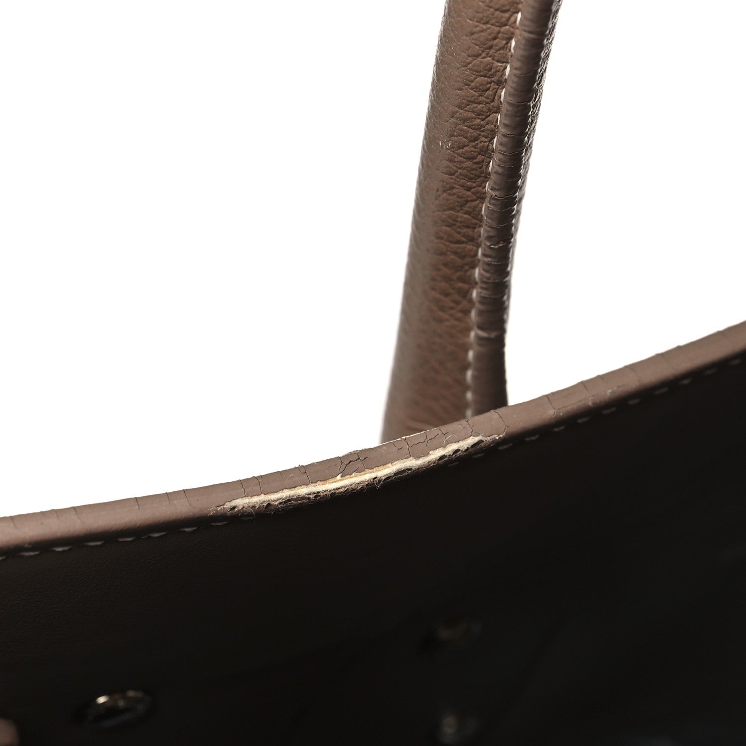 Saint Laurent Grained Calfskin Topstitch Small Classic Sac De Jour Taupe 19 of 22