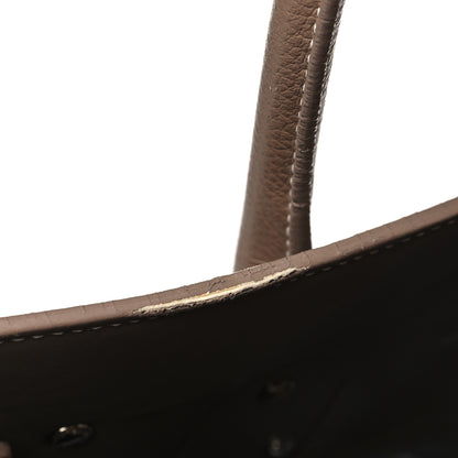 Saint Laurent Grained Calfskin Topstitch Small Classic Sac De Jour Taupe 19 of 22