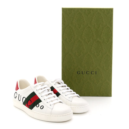 Gucci Calfskin Gucci 100 Mens Ace Sneakers 6 White Hibiscus Red 6 White Hibiscus Red 10 of 10