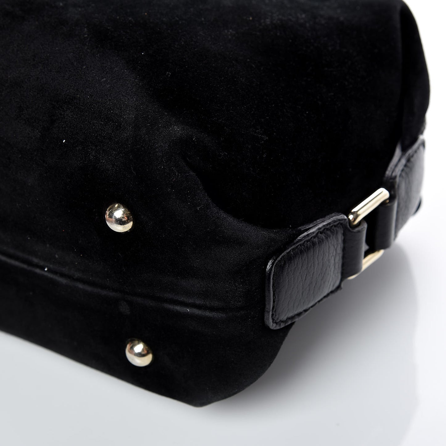 Suede Guccissima Small Boston Black
