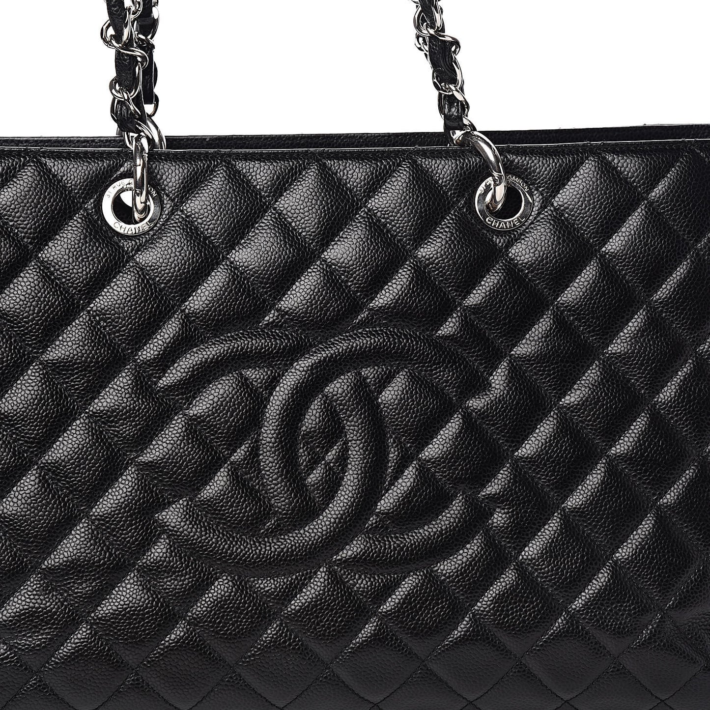 Caviar Quilted XL Grand Shopping Tote GST Black