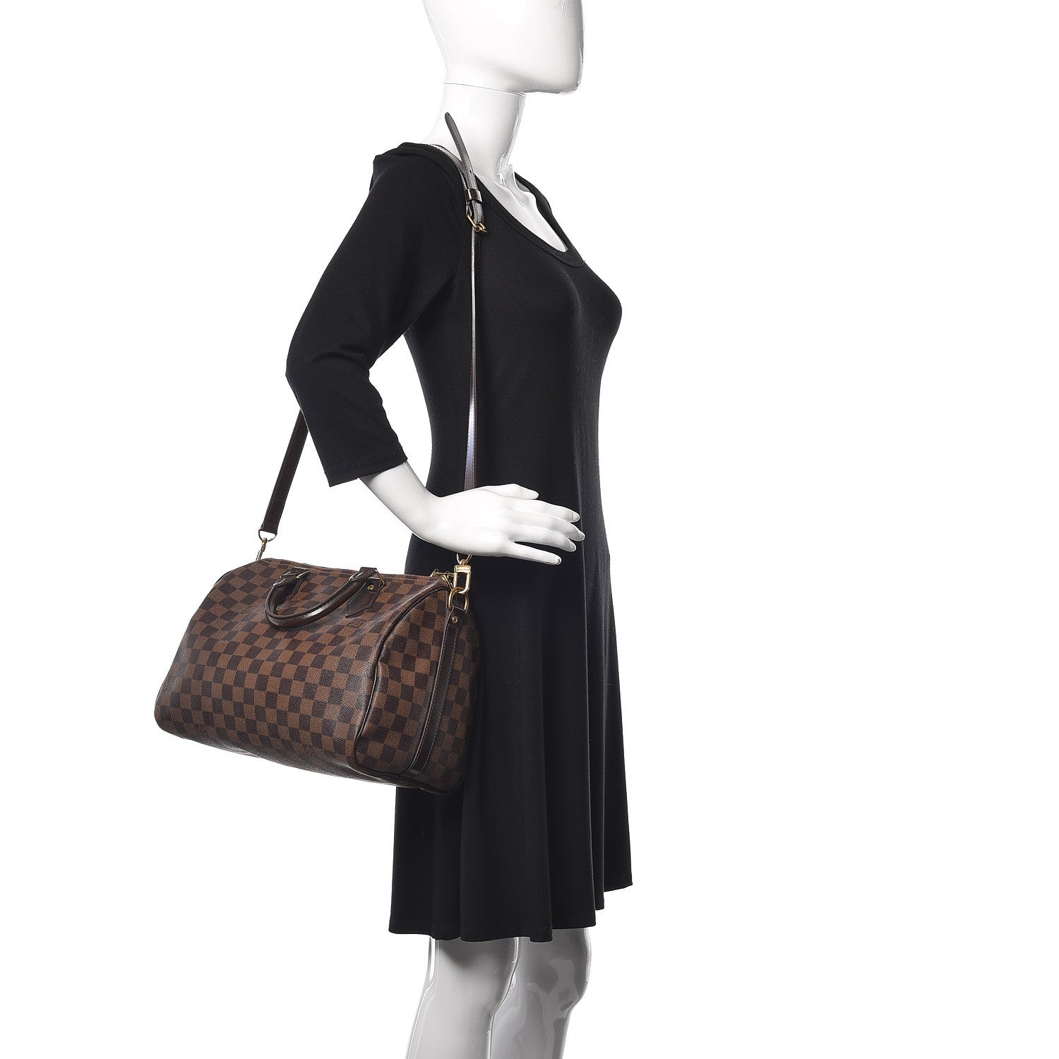Louis Vuitton Damier Ebene Speedy Bandouliere 30 3 of 12