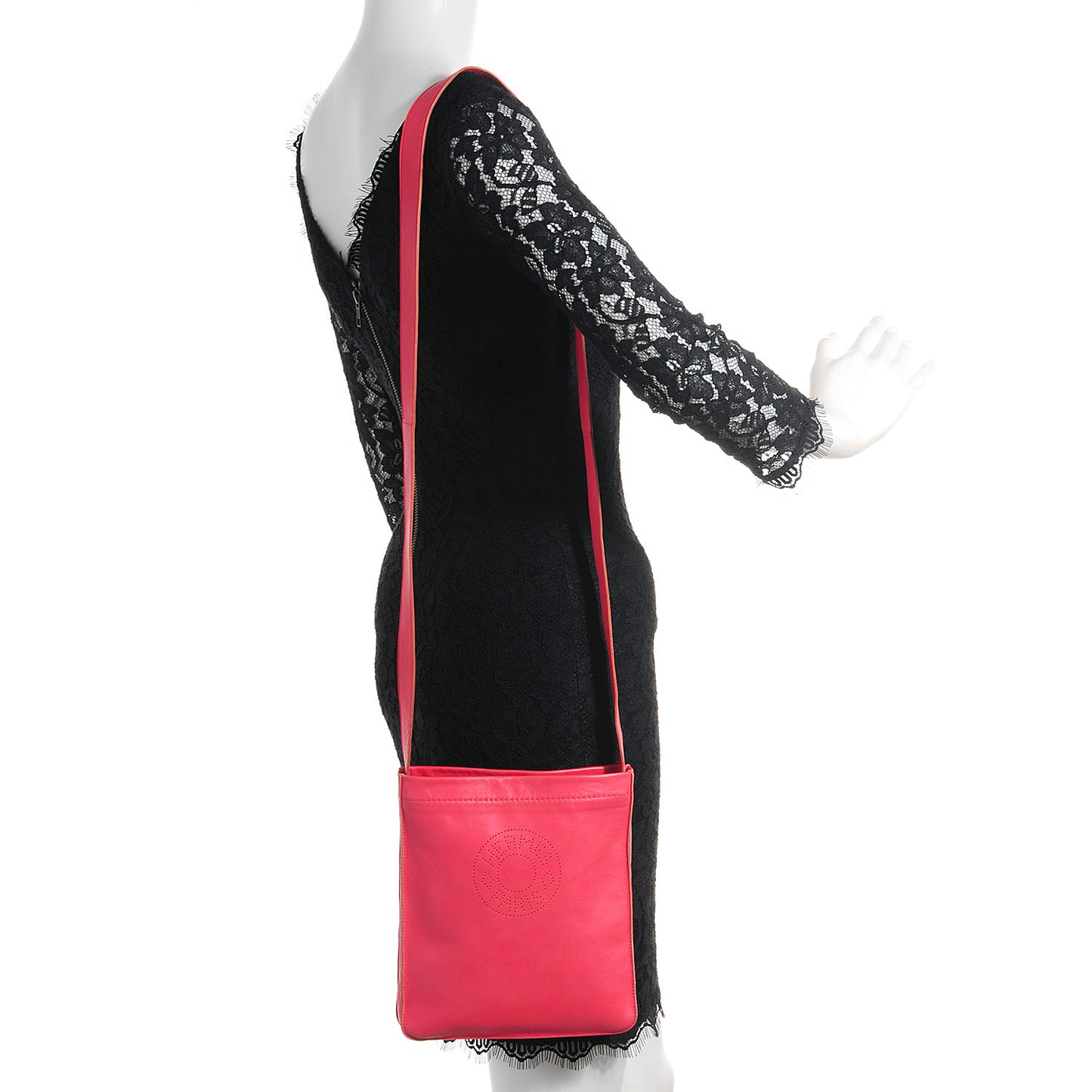 Milo Lambskin Clou De Selle Pouch Rose Tyrien