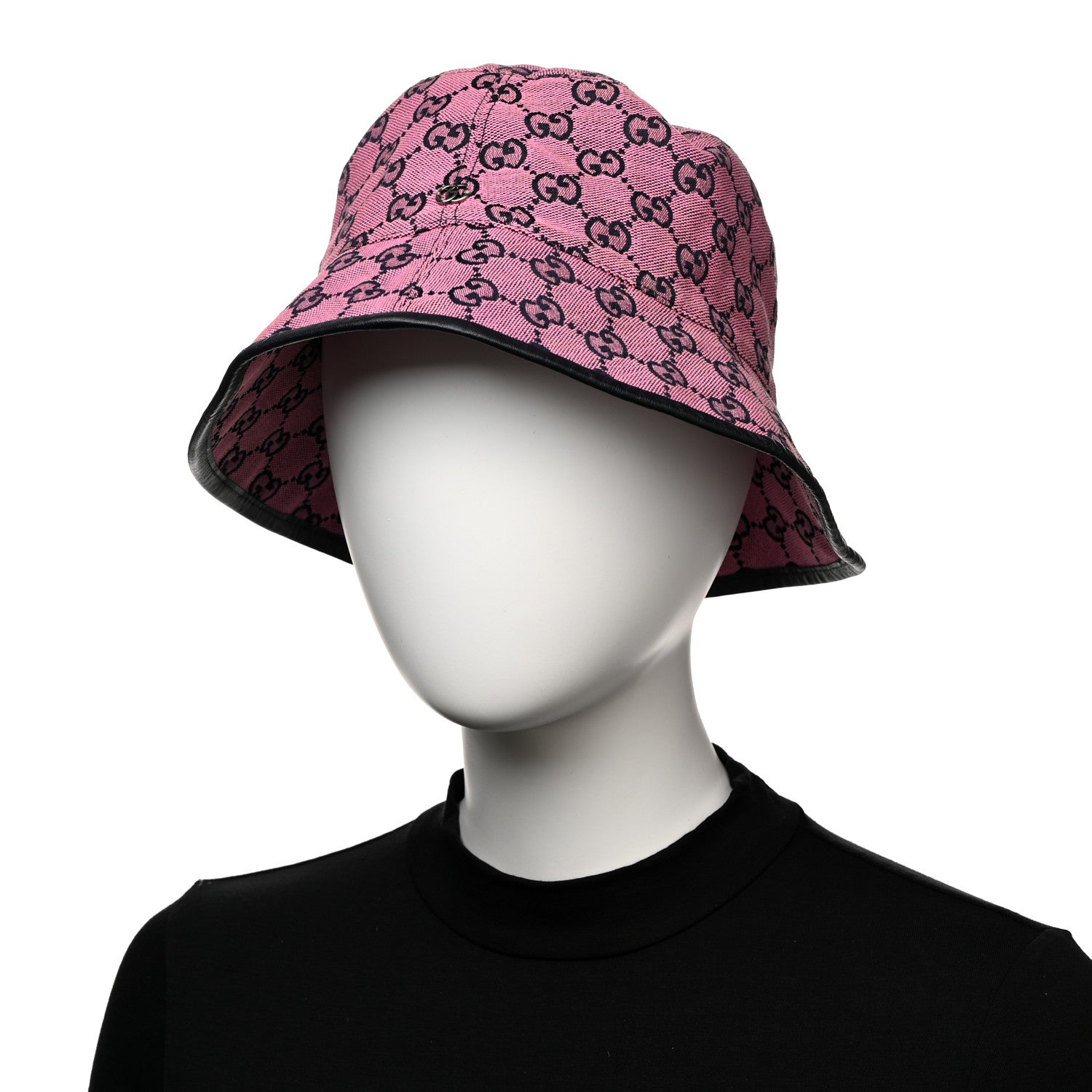 Gucci Monogram Multicolor New Sakai Calfskin Bob Malibu Bucket Hat XL Parma Violet Blue 2 of 9