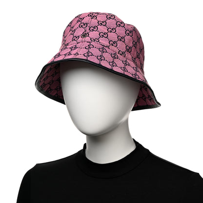 Gucci Monogram Multicolor New Sakai Calfskin Bob Malibu Bucket Hat XL Parma Violet Blue 2 of 9