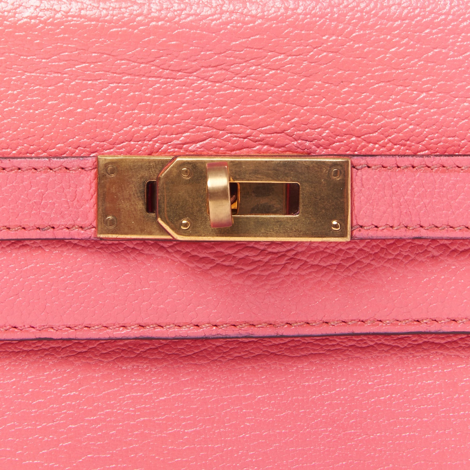 Hermes Chevre Mysore Kelly Longue Wallet Rose Lipstick 7 of 12