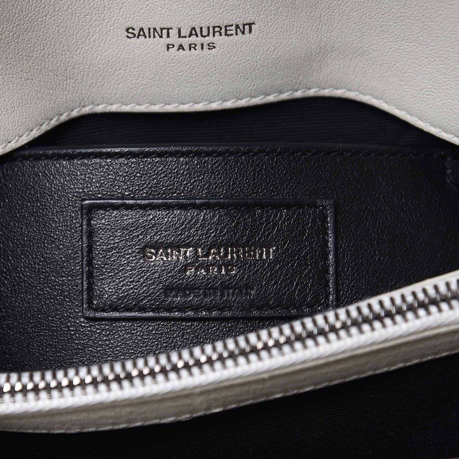 Saint Laurent Sheepskin Matelasse Chevron Monogram Medium College Bag Crema Soft 8 of 10