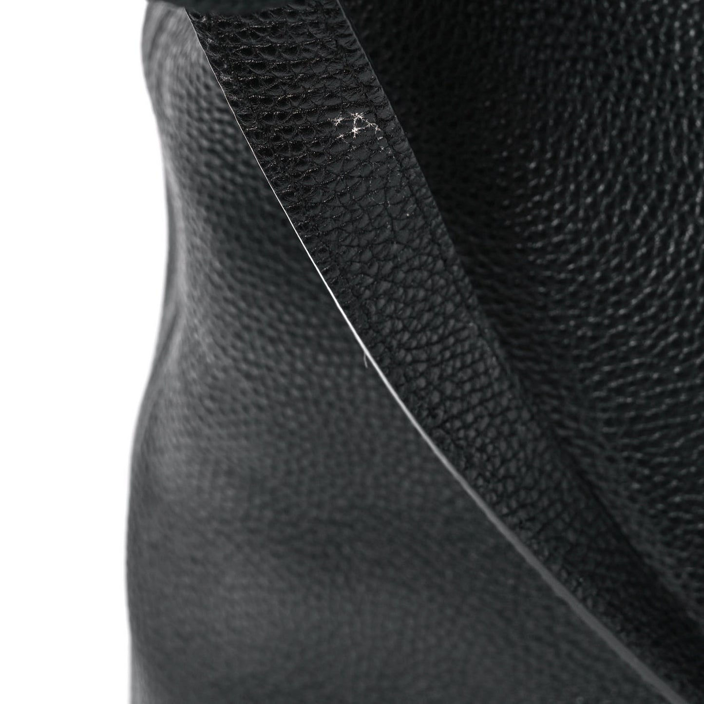Pebbled Calfskin Large Soho Hobo Black