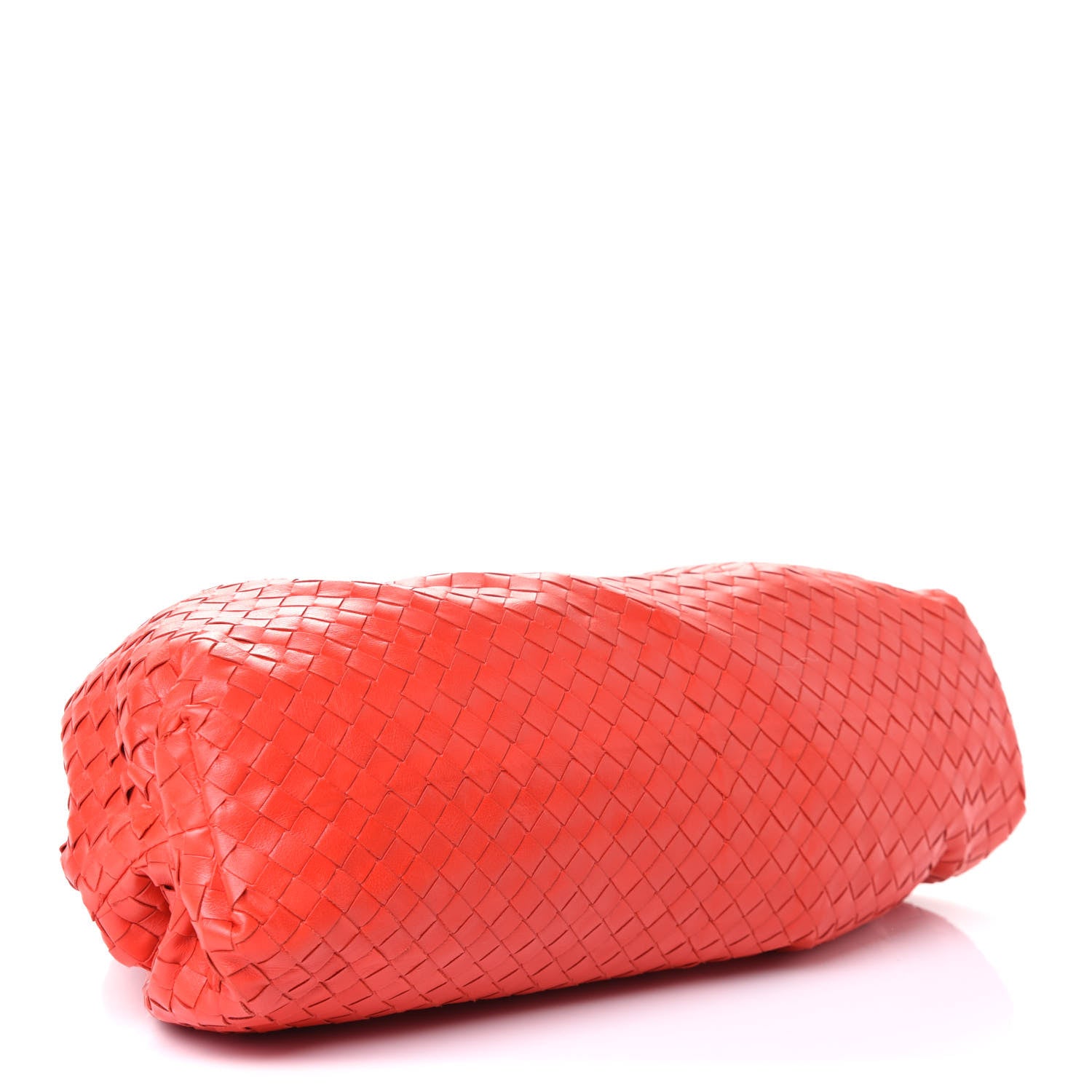 Bottega Veneta Nappa Maxi Intrecciato The Pouch Oversized Clutch Bright Red 4 of 5